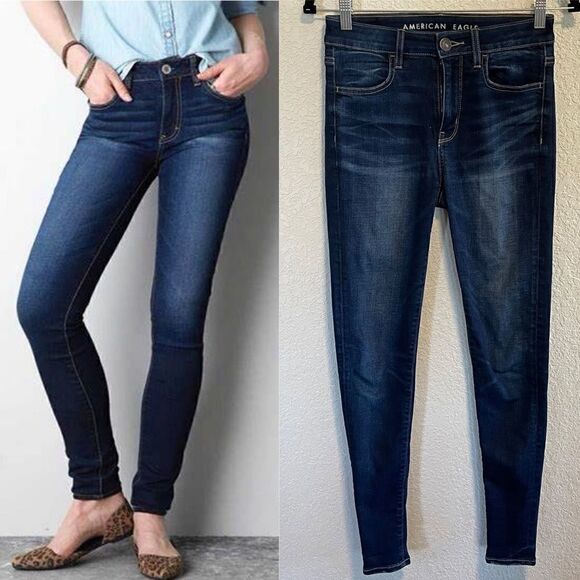 American Eagle Outfitters- Curvy Super High Rise Jegging - Size 2 - Picture 1 of 9